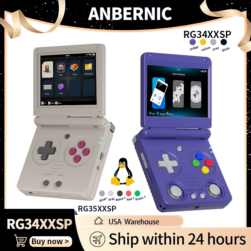 Gaming Console Latest - Anbernic RG34XXSP RG35XXSP Flip Console de