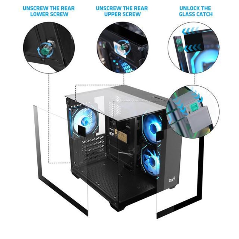 Gabinete Gamer e Empresarial Y - Gaming Console Latest avaliação e preço