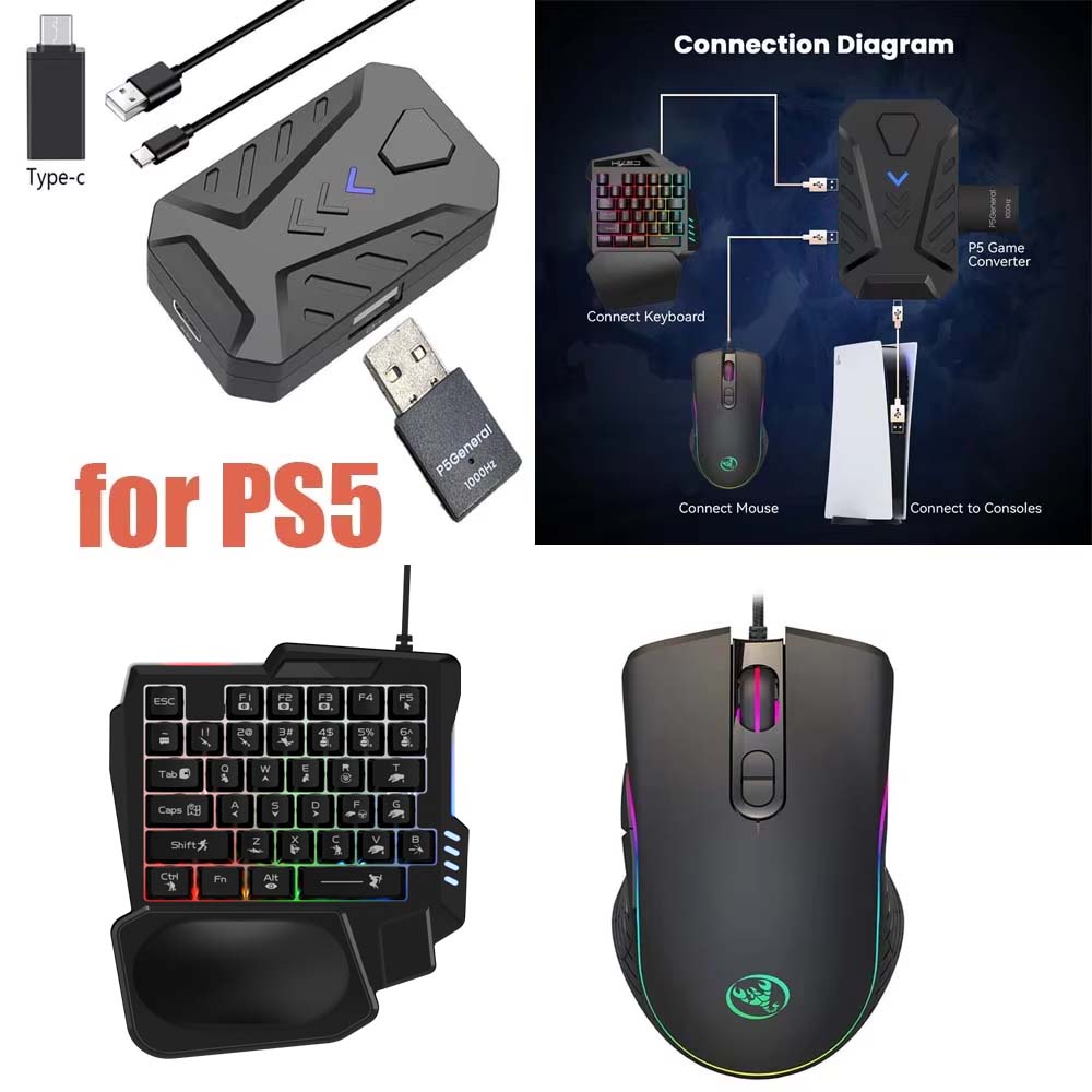 Combo de Teclado e Mouse para  - Gaming Console Buttons avaliação e preço
